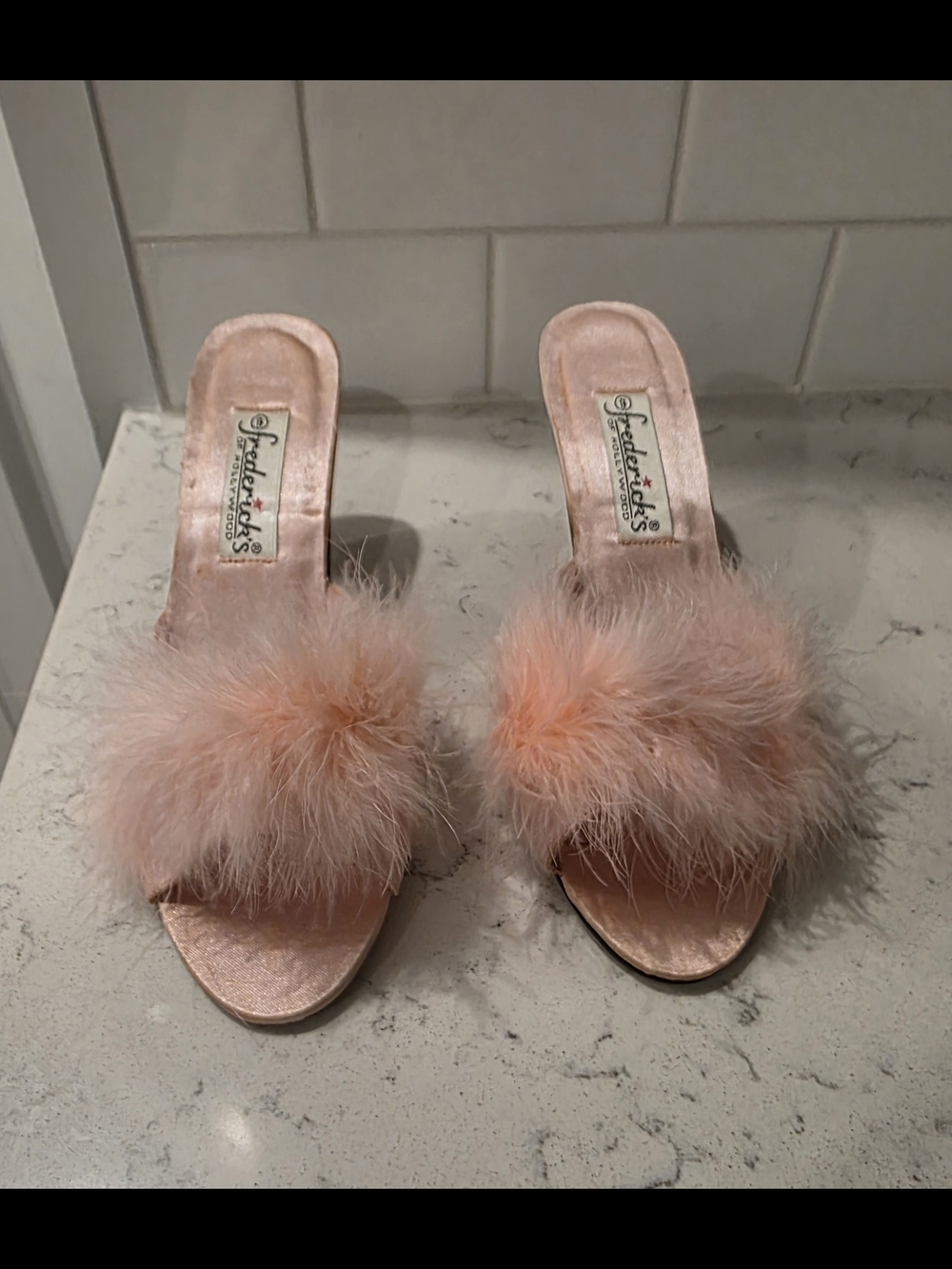 Pink Feather Slide Sandals - Picture 2 of 7